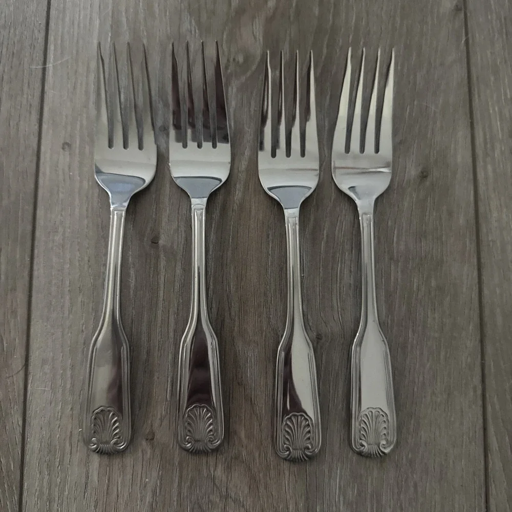 Update Stainless‎ Shelley Shell pattern Salad Forks Set Of 4